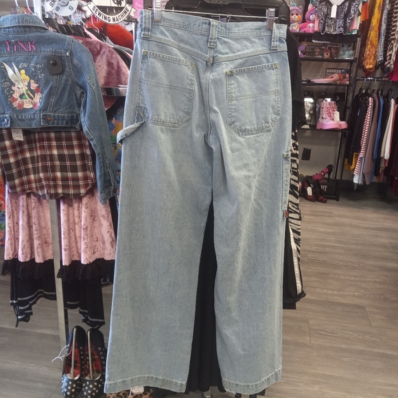 Vintage JNCO 22" wideleg 90s skater jeans! Girlie stuff light wash - Picture 2 of 5
